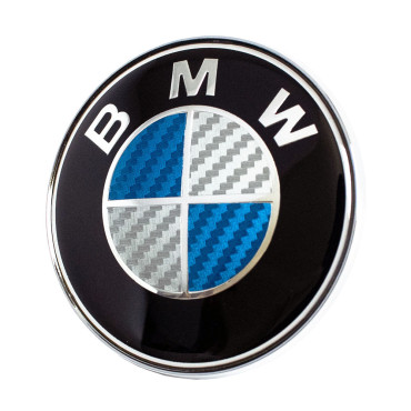 Σήμα καπό BMW 82mm Carbon μπλε 1τμχ