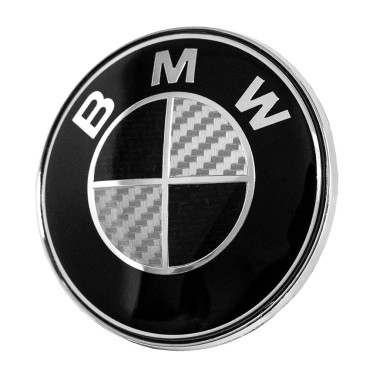 Σήμα καπό BMW 82mm Carbon μαύρο 1τμχ