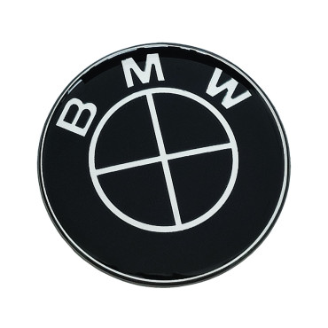 Αυτοκόλλητο σήμα τιμονιού BMW 45mm Total Black