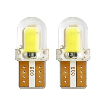 Λάμπες T10 W5W COB LED 2SMD DC 12V ψυχρό λευκό 6000K 2τμχ