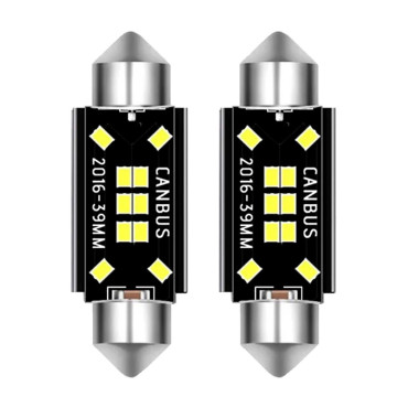 Λάμπες Festoon 12V-24V CANBUS 2016 10 SMD C5W 39mm ψυχρό λευκό 6000K 2τμχ