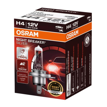 Λάμπα αυτοκινήτου & μοτοσυκλέτας Osram Night Breaker Silver +100% H4 Αλογόνου 12V 60/55W 1τμχ