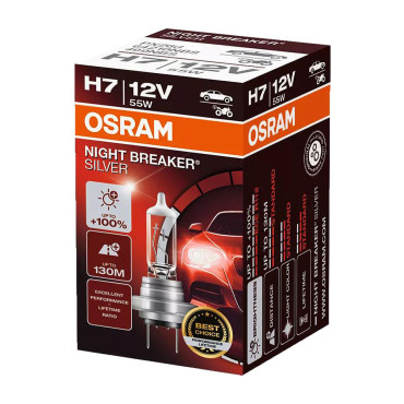 Λάμπα αυτοκινήτου & μοτοσυκλέτας Osram Night Breaker Silver +100% H7 Αλογόνου 12V 55W 1τμχ