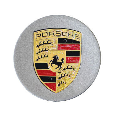 Καπάκι κέντρου ζάντας Porsche ασημί 76mm 1τμχ