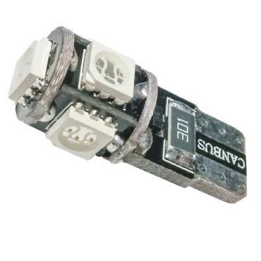 Λαμπτήρας LED T10 Can Bus με 5 SMD 5050 Πορτοκαλί GloboStar 08050