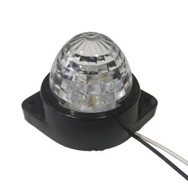 GloboStar® 115404 Πλευρικά φώτα όγκου φορτηγών BULLET LED 6 SMD DC 24V αδιάβροχο IP66 ψυχρό λευκό 6000K