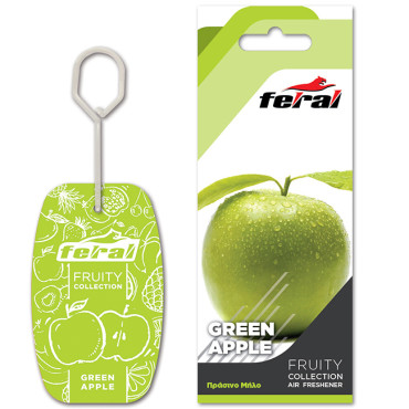 Αρωματικό αυτοκινήτου κρεμαστό Feral fruity collection green apple