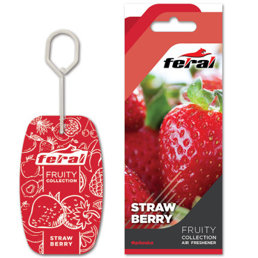 Αρωματικό αυτοκινήτου κρεμαστό Feral fruity collection strawberry