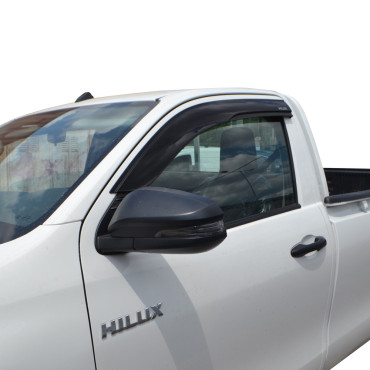 Toyota Hilux Revo 2015+ / 2021+ 2D ανεμοθραύστες αυτοκόλλητοι - 2τμχ. εμπρός