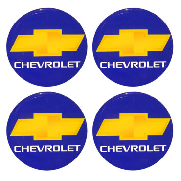 Αυτοκόλλητα ζαντών σμάλτου Chevrolet 60mm 4τμχ