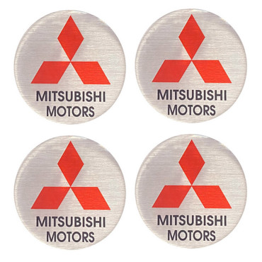 Αυτοκόλλητα ζαντών σμάλτου Mitsubishi 60mm 4τμχ