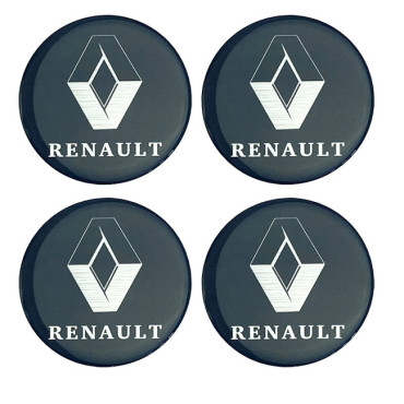 Αυτοκόλλητα ζαντών σμάλτου Renault 60mm 4τμχ