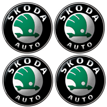 Αυτοκόλλητα ζαντών σμάλτου Skoda 60mm 4τμχ