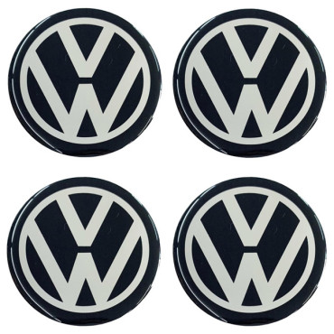 Αυτοκόλλητα ζαντών σμάλτου VW 60mm 4τμχ