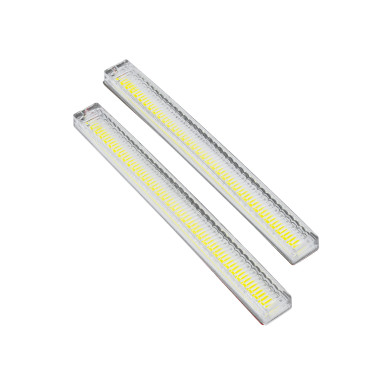 GloboStar® 81722 Σετ 2 μπάρες DRL LED CREE COB 24W 3600lm 120° DC 12V αδιάβροχες IP65 ψυχρό λευκό 6000K