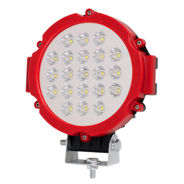 GloboStar® 85412 PRO Series Προβολέας εργασίας κόκκινος - Working Light για αυτοκίνητα & φορτηγά LED CREE XBD 63W 6300lm DC 10-30V αδιάβροχος IP65 ψυχρό λευκό 6000K