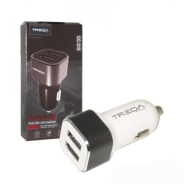 Φορτιστής αναπτήρα αυτοκινήτου Treqa CC-315 4.2A με 3 USB 1τμχ