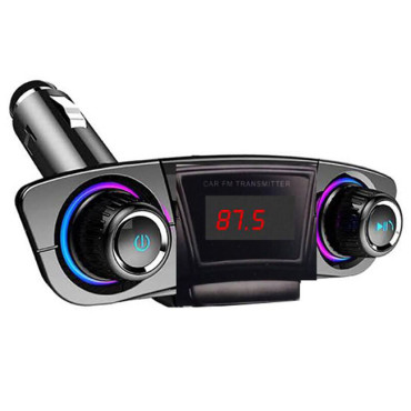 Fm transmitter M20 με bluetooth, 2 USB και οθόνη LCD μαύρο 1 τεμάχιο