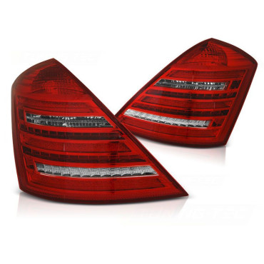 Πίσω φανάρια led για Mercedes W221 S-class (2005-2011) - facelift design με τρεχούμενο φλας - σετ 2τμχ