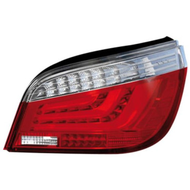 Πίσω φανάρια led lightbar design για BMW E60 (2003-2007) - άσπρο φλας - σετ 2τμχ.