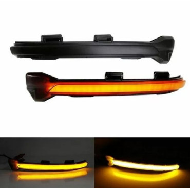 Τρεχούμενα led φλας για καθρέφτες για Seat Leon (2012-2016) / Ibiza (2017+) / Arona (2017+) - φιμέ με τρεχούμενο φλας - σετ 2τμχ